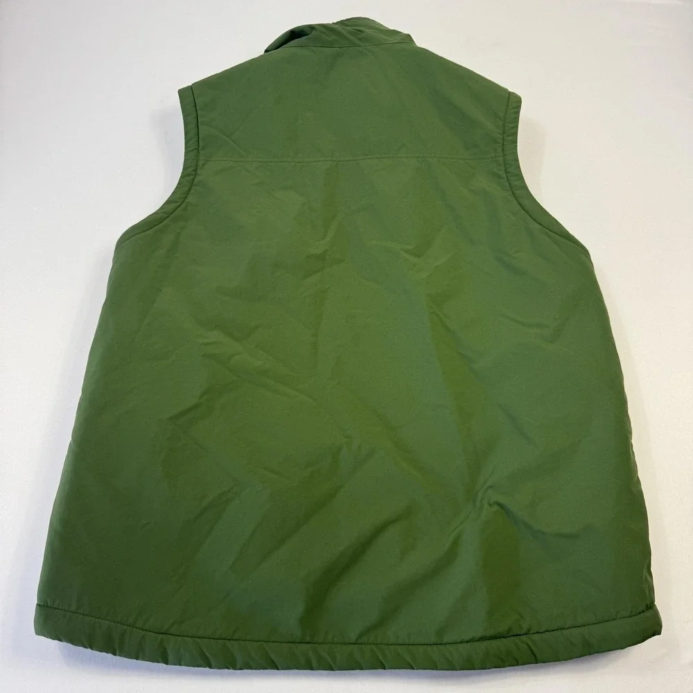 L.L. Bean Vest Mens LT Tall Green Fleece‎ Lined Full Zip Windbreaker Outdoor